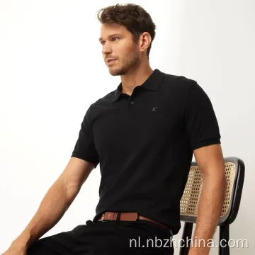 Mens Classic Logo Borduurwerk Polo shirt met korte mouwen